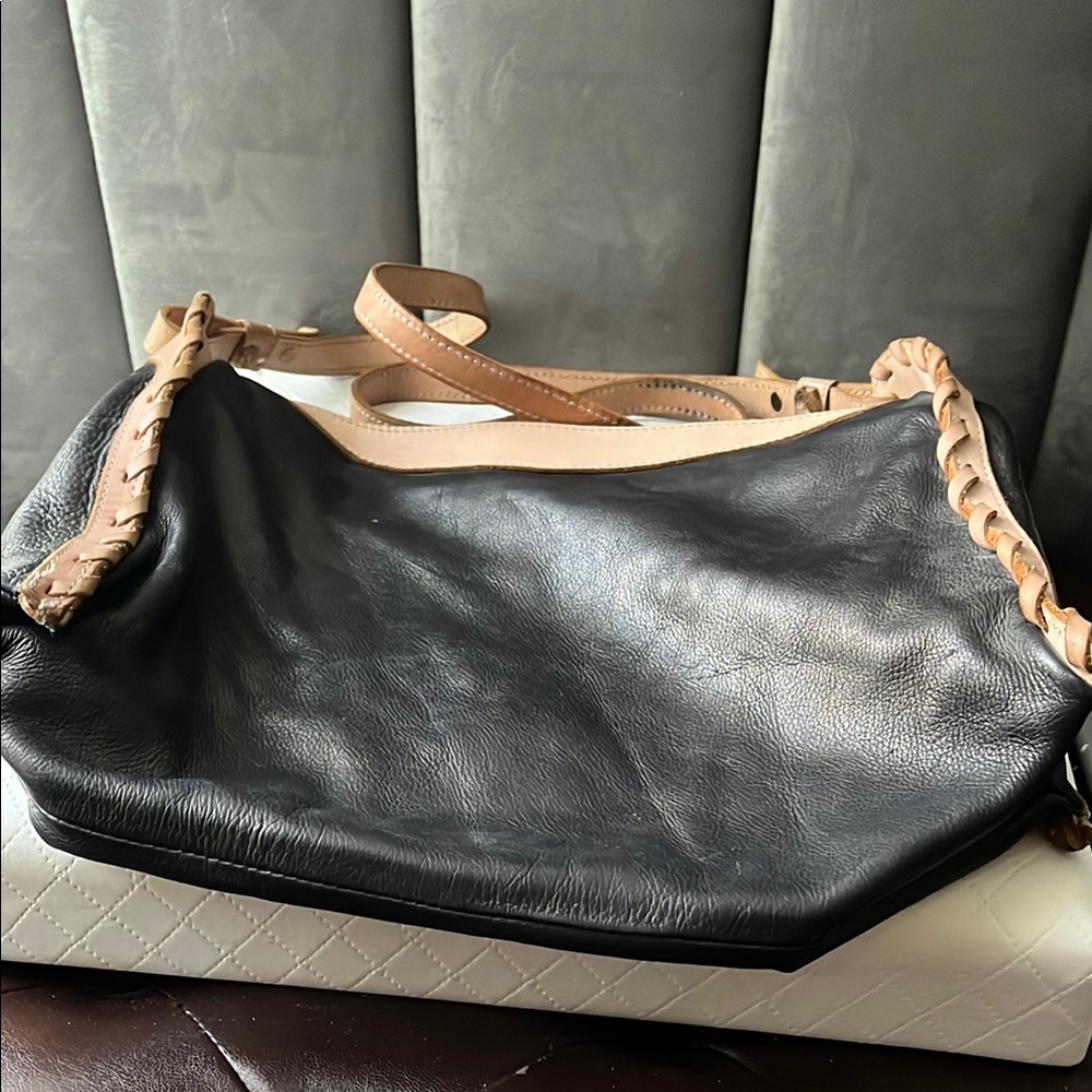 Biko Black and Tan Leather Women's Bag